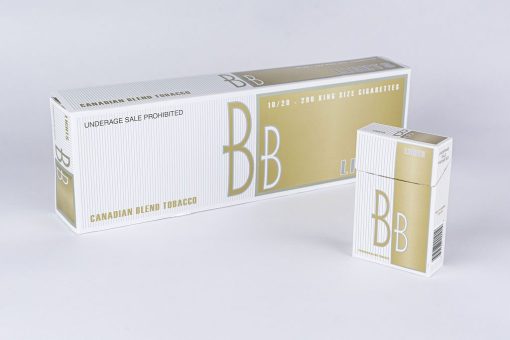 A Carton of BB Lights King Size Cigarettes Next to a Pack
