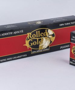 A Carton of Rolled Gold Full Flavour King Size Cigarettes Next to a Pack