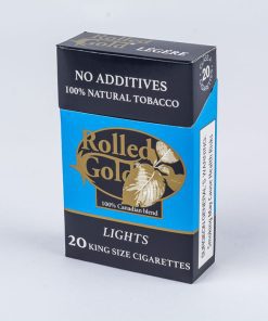 A Pack of Roll Gold Lights King Size Cigarettes