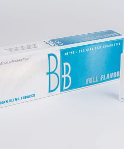 Carton of Carton of BB Cigarettes Canadian Blend Full Flavour Next to a Pack