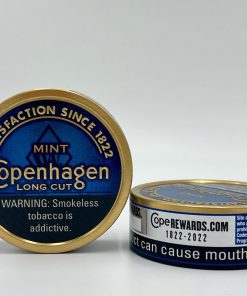 Two Tins of Copenhagen Mint Long Cut Dipping Tobacco