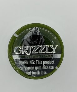 The Top of a Log of Grizzly Wintergreen Fine Cut Dipping Tobacco