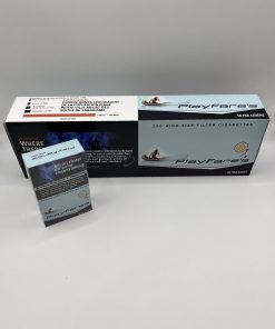 Playfare's Ultra Lights Cigarettes Carton with a Pack